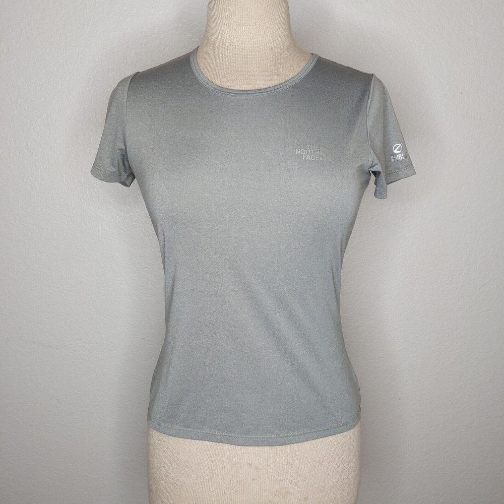 North Face Womens T-shirt XS Flight Series Light Gray Flash Dry